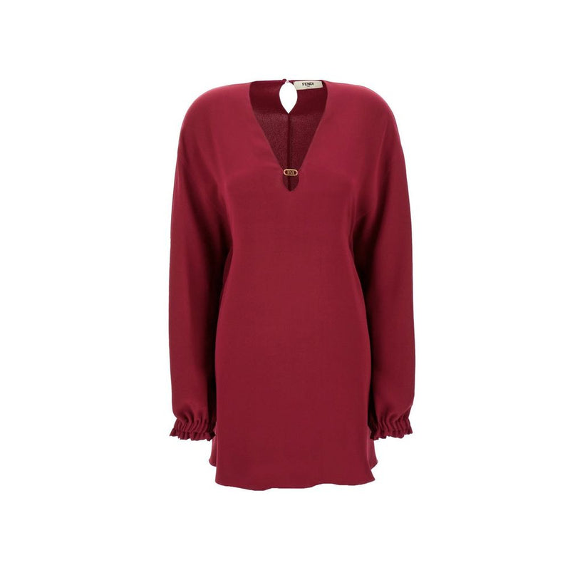 Fendi Purple Silk Casual Dress for Women