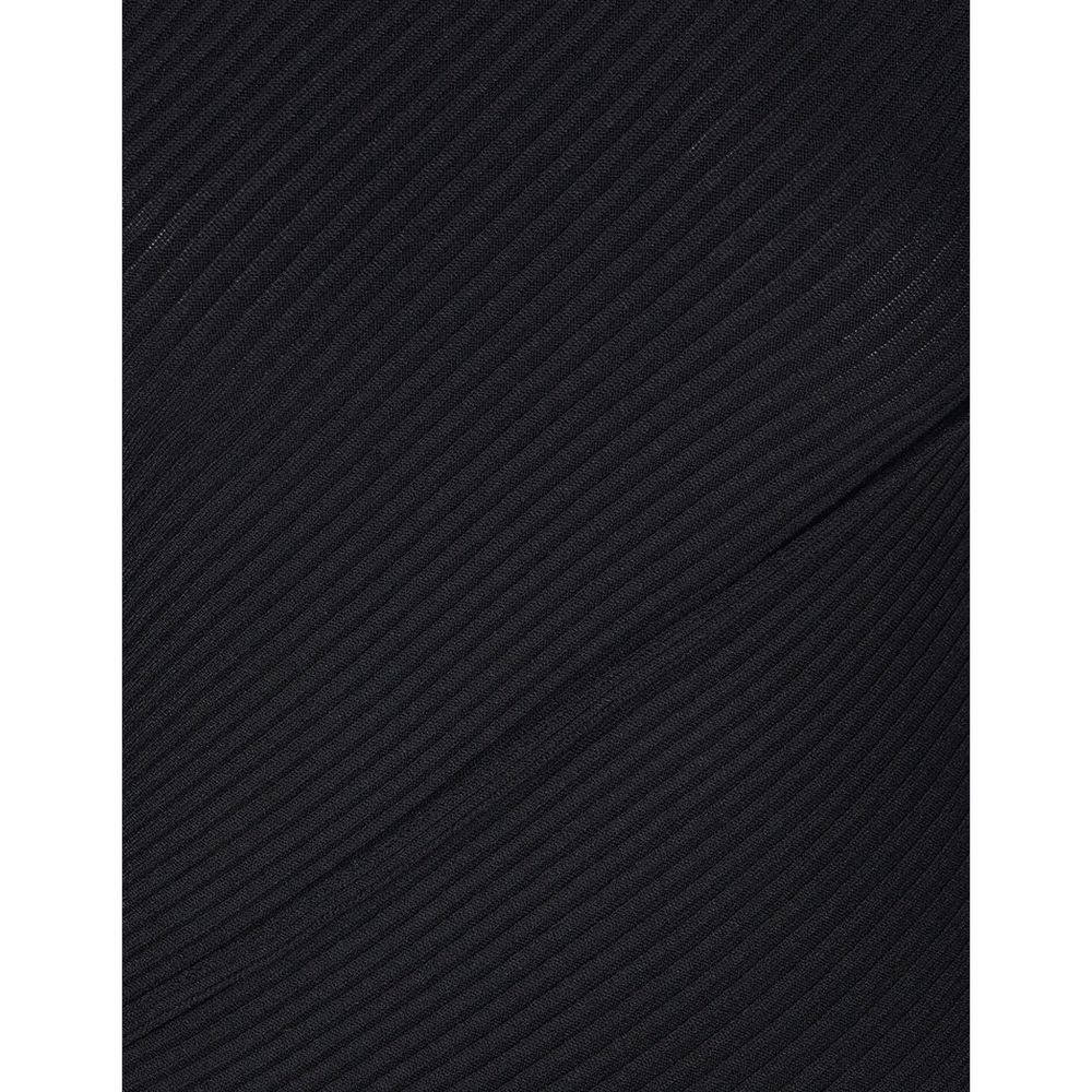 Balenciaga Black Casual Dress with Asymmetrical Sleeves