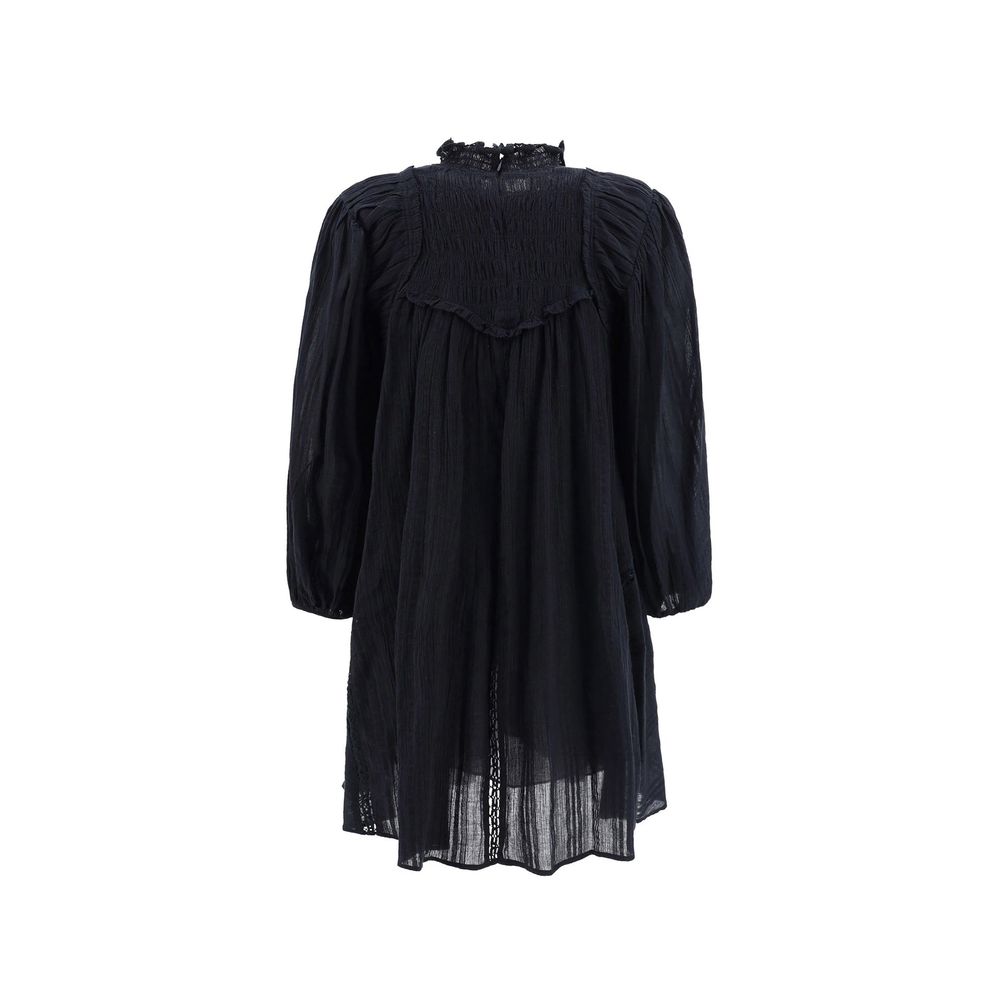 ISABEL MARANT ÉTOILE Black Cotton Longsleeve Dress for Women
