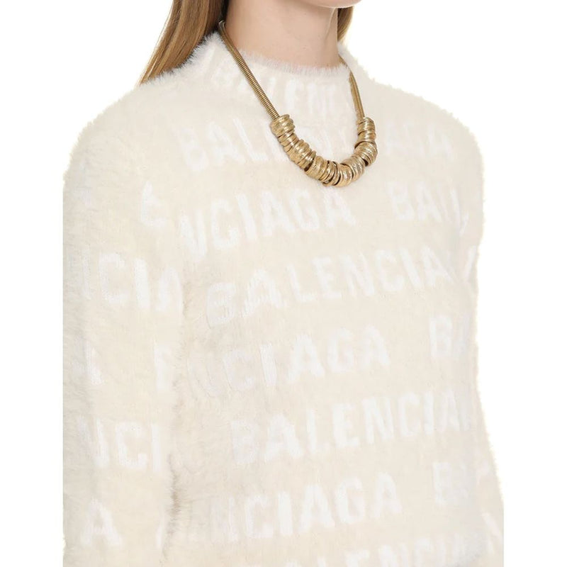 Sweatshirt Elastane Blanc Balenciaga pour Femmes