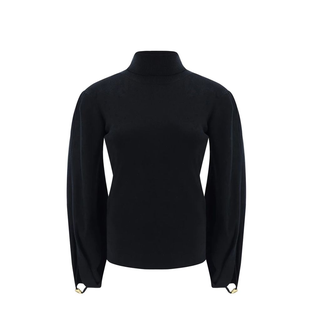 Chloé Black Polyamide Sweatshirt with Unique Cut-Out Detail
