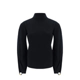 Chloé Black Polyamide Sweatshirt with Unique Cut-Out Detail