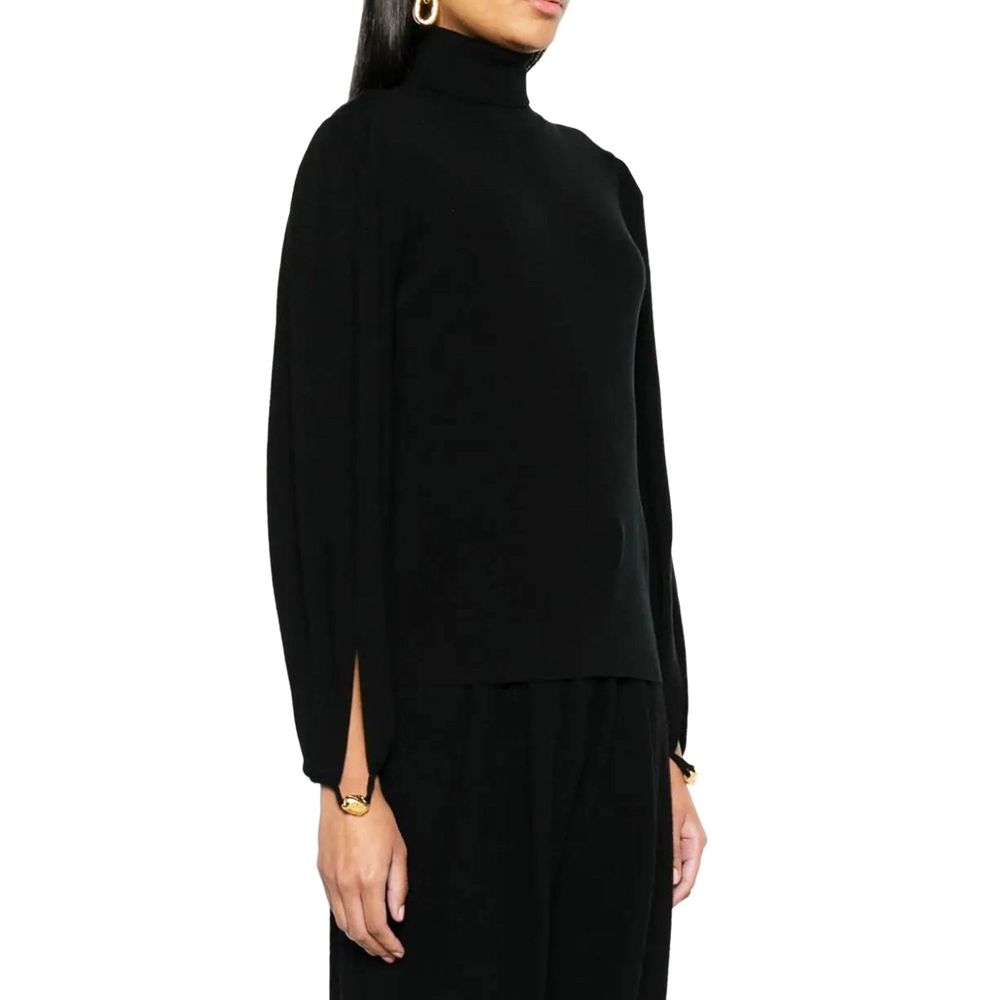 Chloé Black Polyamide Sweatshirt with Unique Cut-Out Detail