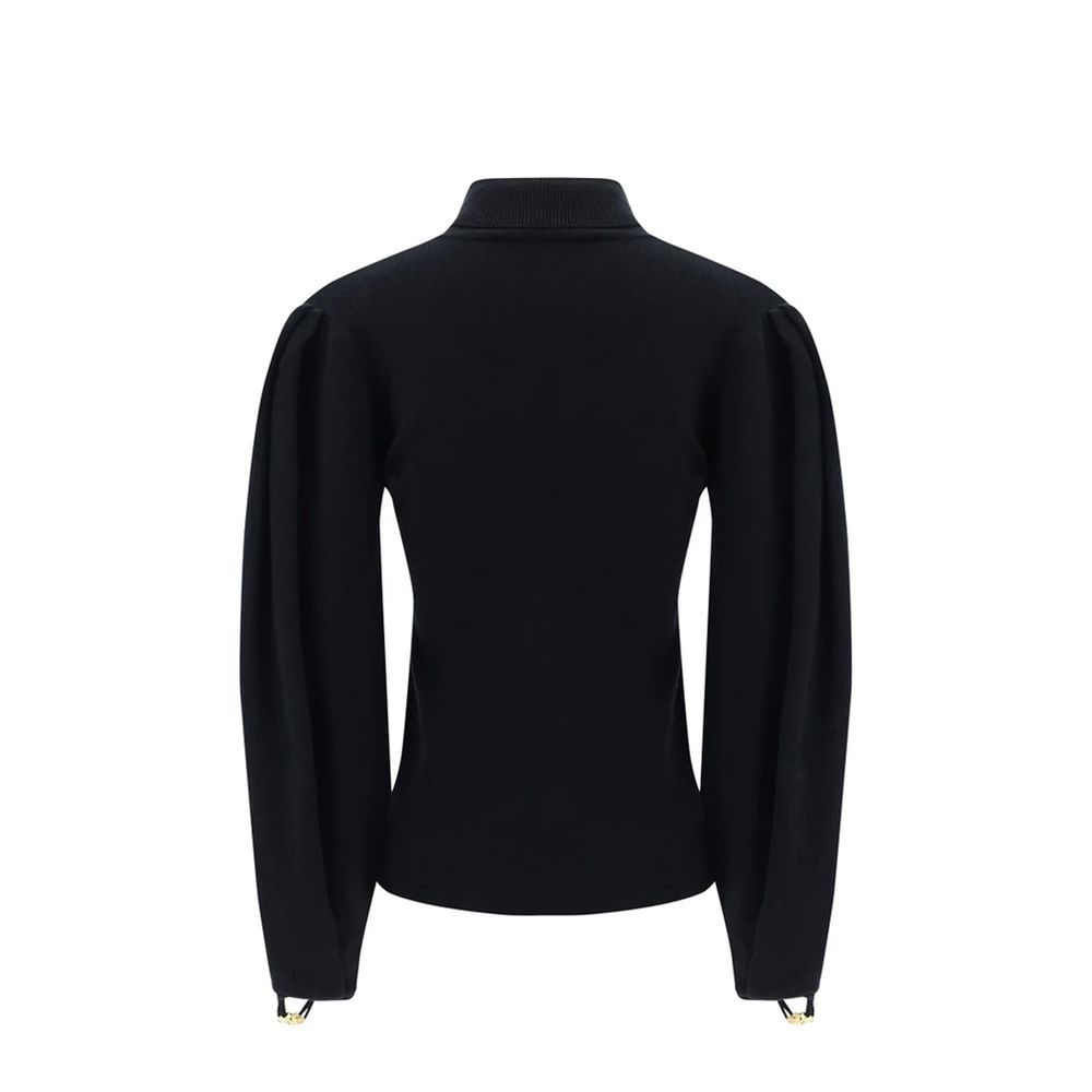 Chloé Black Polyamide Sweatshirt with Unique Cut-Out Detail