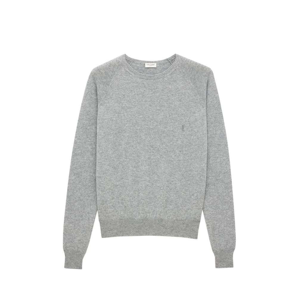 Pull gris en cachemire Saint Laurent