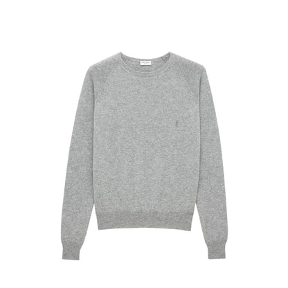 Pull gris en cachemire Saint Laurent