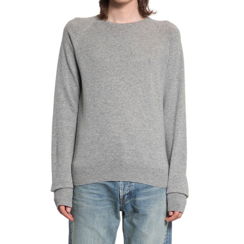 Pull gris en cachemire Saint Laurent