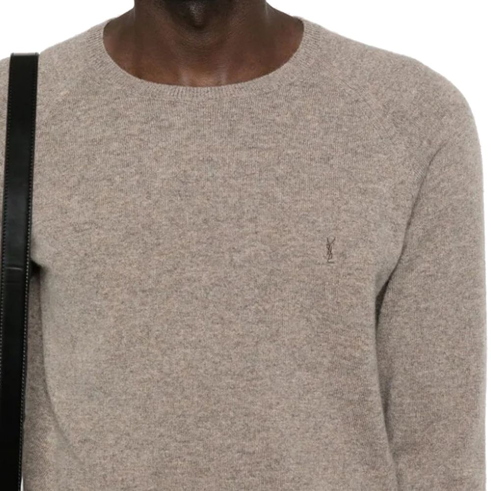 Pull en cachemire marron Saint Laurent