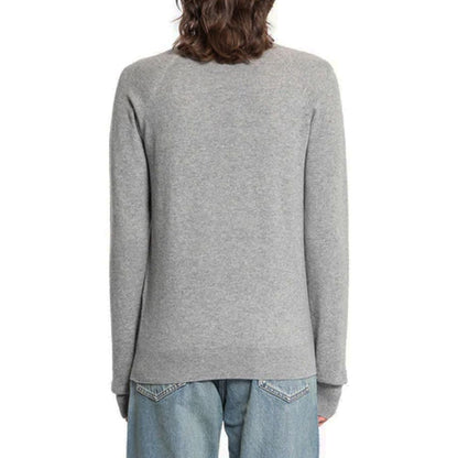 Pull gris en cachemire Saint Laurent