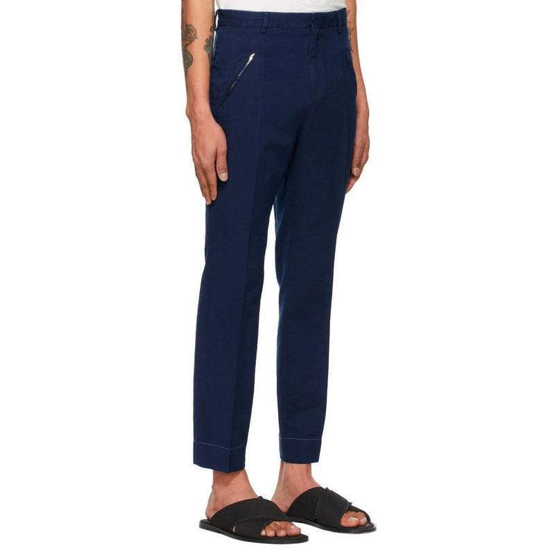 Maison Margiela Blue Cotton Casual Pants for Men