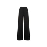 Pantalon évasé noir en laine Balenciaga