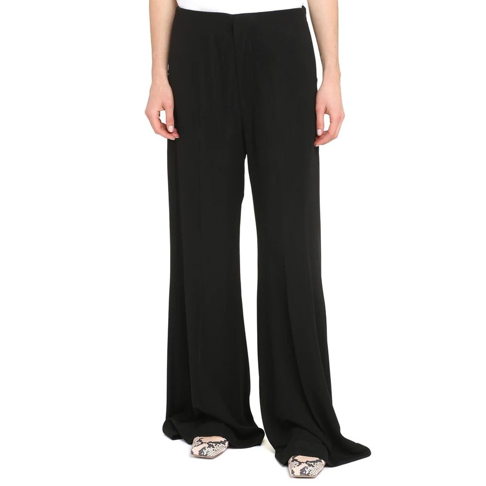 Maison Margiela Black Viscose Casual Pants for Women
