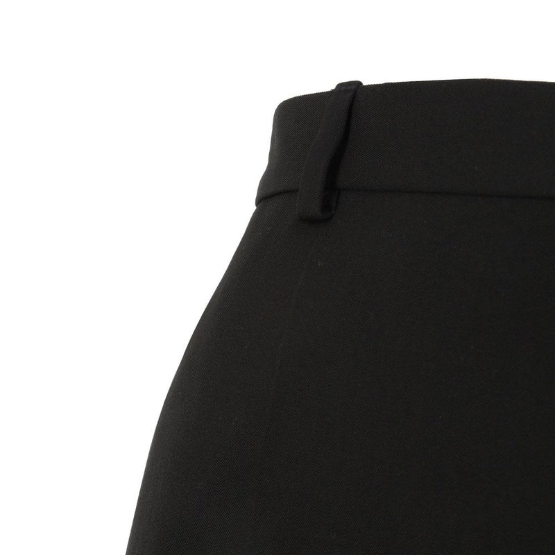Pantalon évasé noir en laine Balenciaga