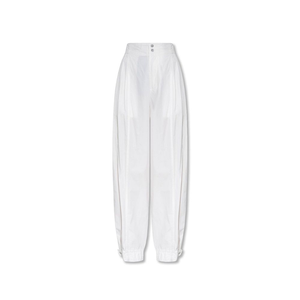 Bottega Veneta White Cotton Casual Pants for Women