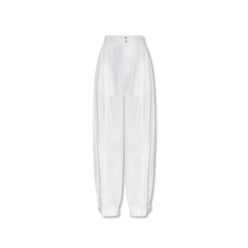 Bottega Veneta White Cotton Casual Pants for Women
