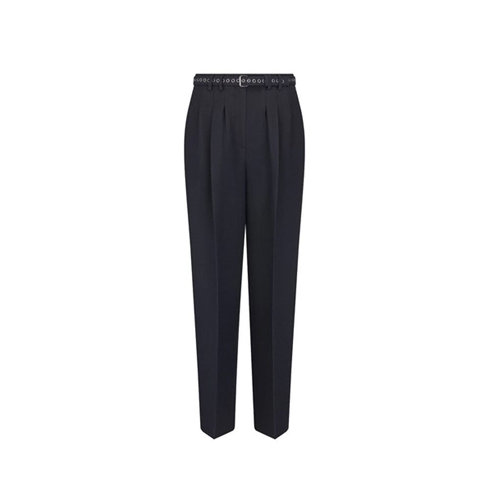 Dior Black Wool Casual Pants for Women