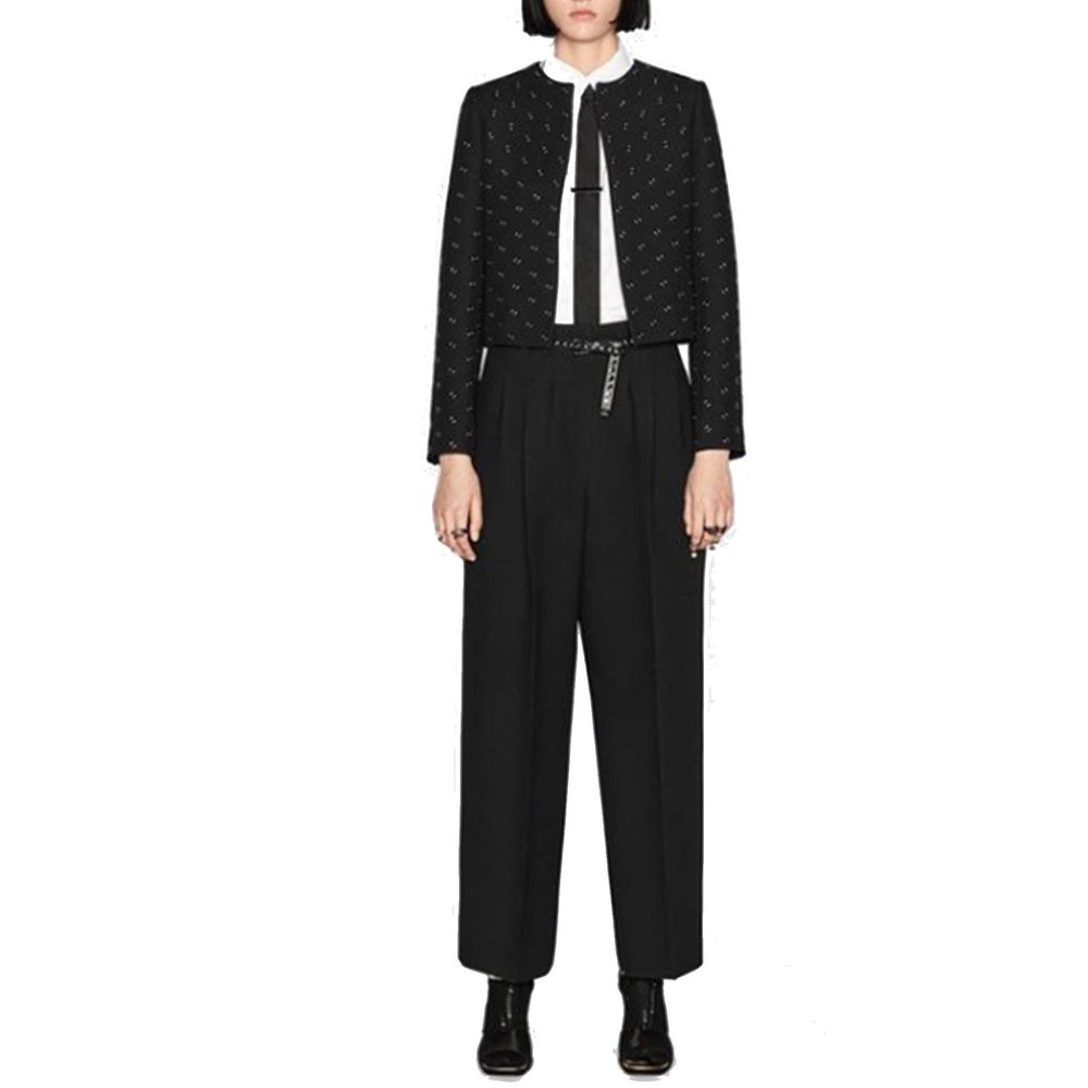 Dior Black Wool Casual Pants for Women