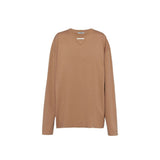 Prada Brown Cotton Long Sleeve T-Shirt for Women