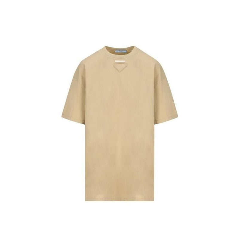 Prada Beige Cotton Oversized Sportswear T-Shirt for Women