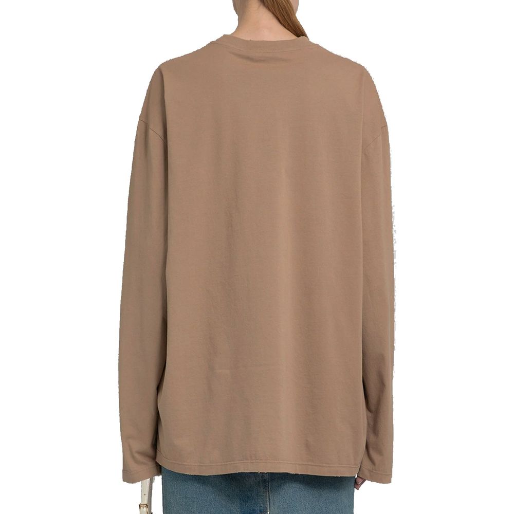 Prada Brown Cotton Long Sleeve T-Shirt for Women