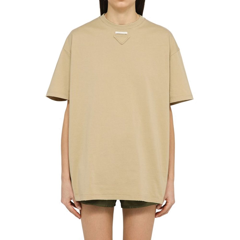 Prada Beige Cotton Sportswear T-Shirt for Women