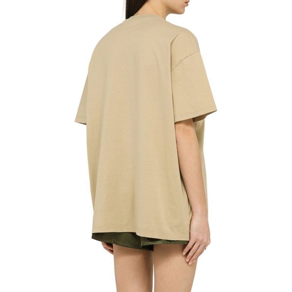 Prada Beige Cotton Sportswear T-Shirt for Women