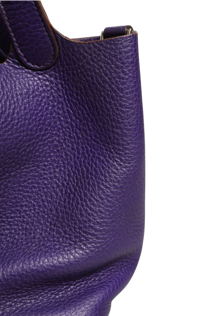 Hermès Picotin Lock PM Sac en Cuir Clemence Violet