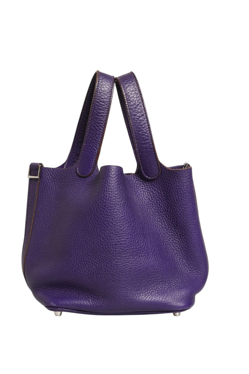 Hermès Picotin Lock PM Sac en Cuir Clemence Violet