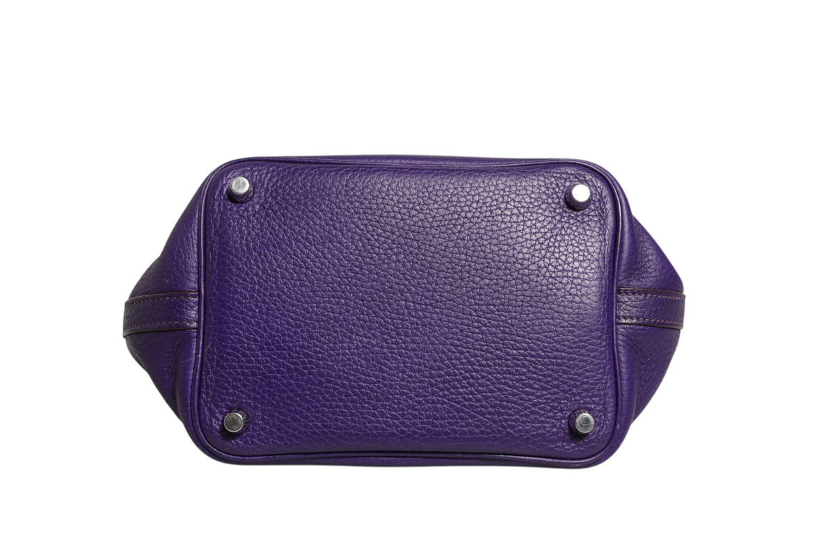 Hermès Picotin Lock PM Sac en Cuir Clemence Violet
