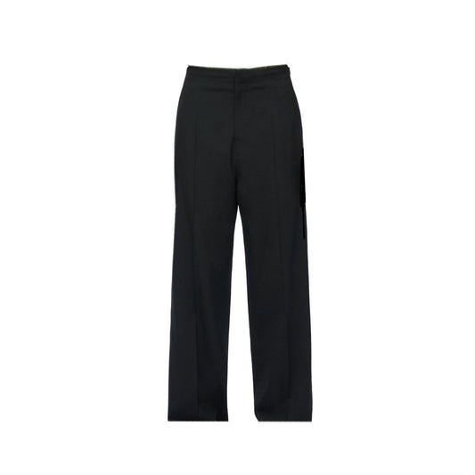 Loewe Black Wool Casual Pants for Men