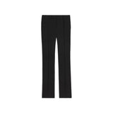 Pantalon évasé en laine noire Céline