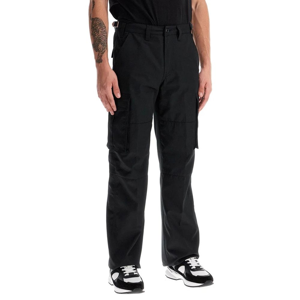 Pantalon cargo en coton noir Céline