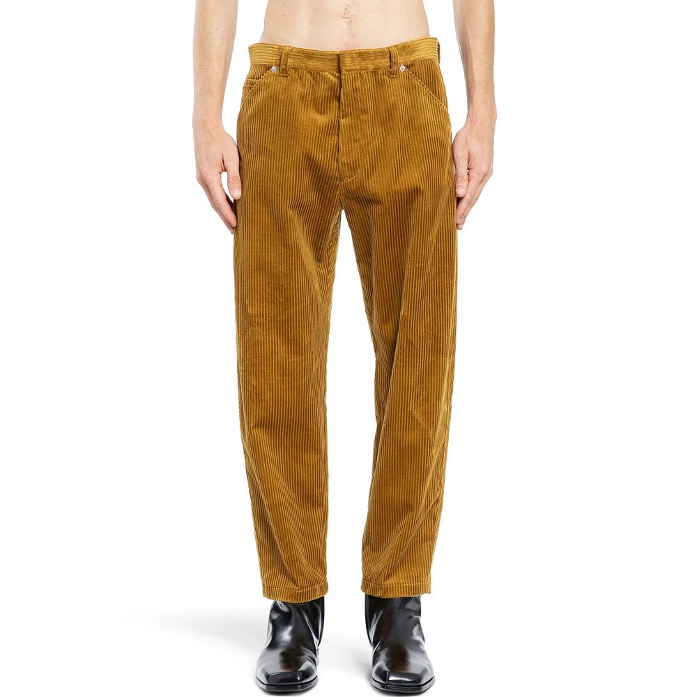 Pantalon décontracté en coton bicolore Prada