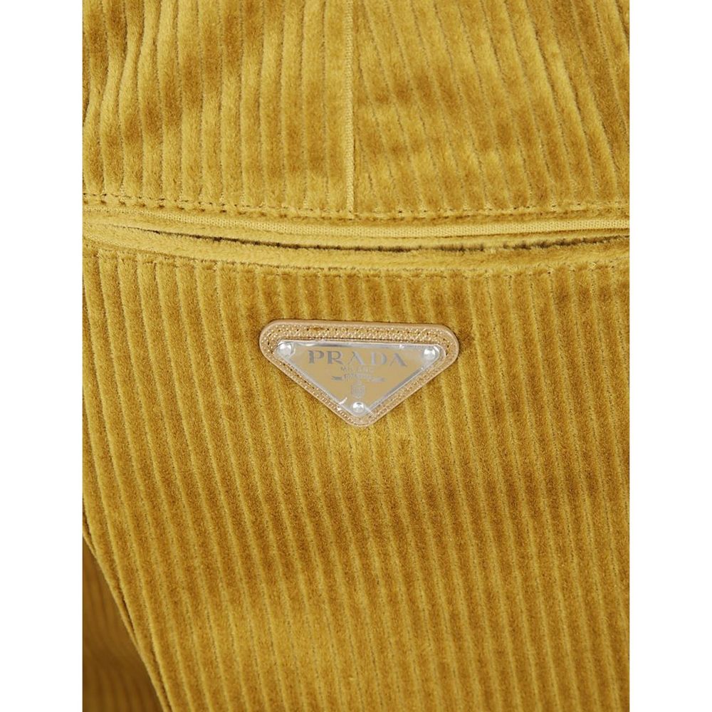 Pantalon décontracté en coton bicolore Prada