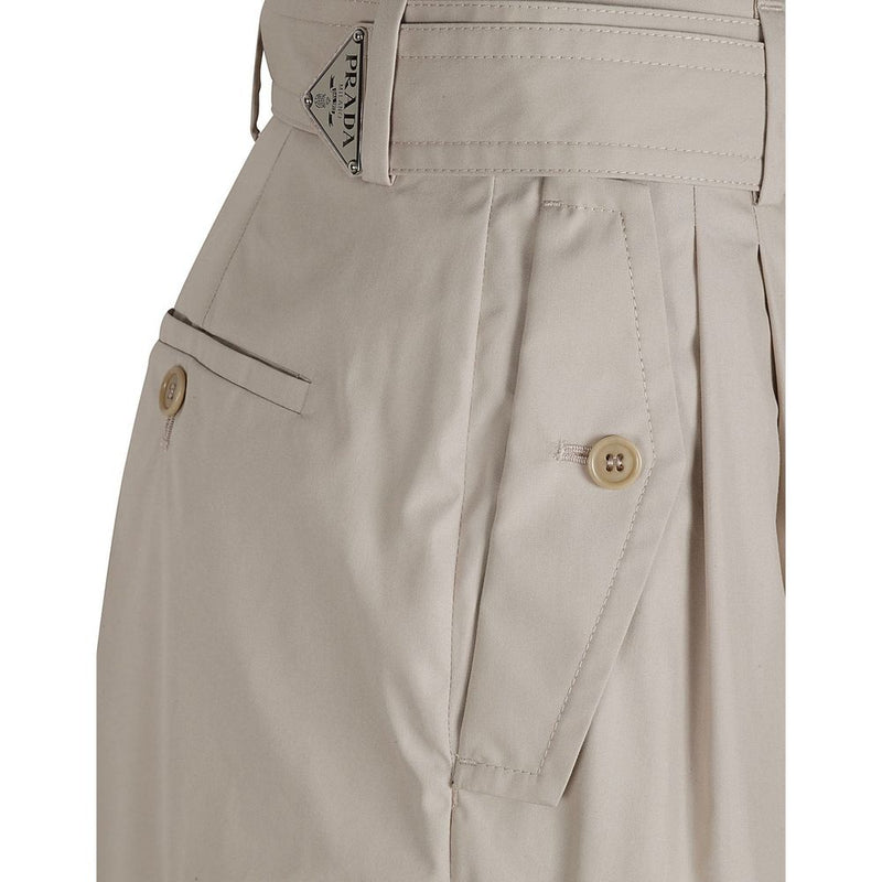 Prada Beige Cotton Cargo Pants for Women