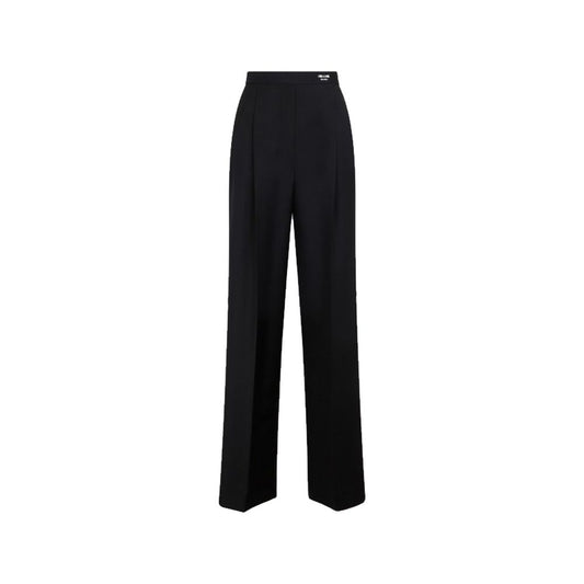 Prada Black Mohair Casual Pants for Women