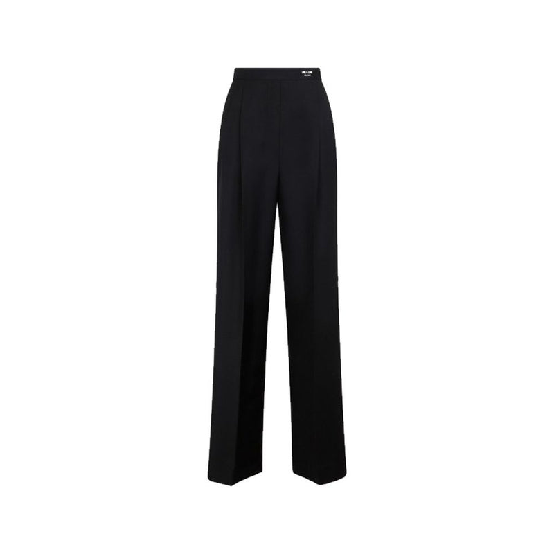 Prada Black Mohair Casual Pants for Women