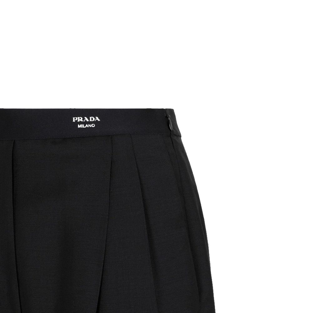 Prada Black Mohair Casual Pants for Women