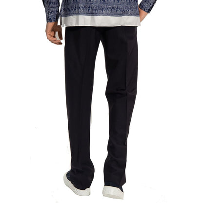 Salvatore Ferragamo Blauwe Casual Katoenen Broek