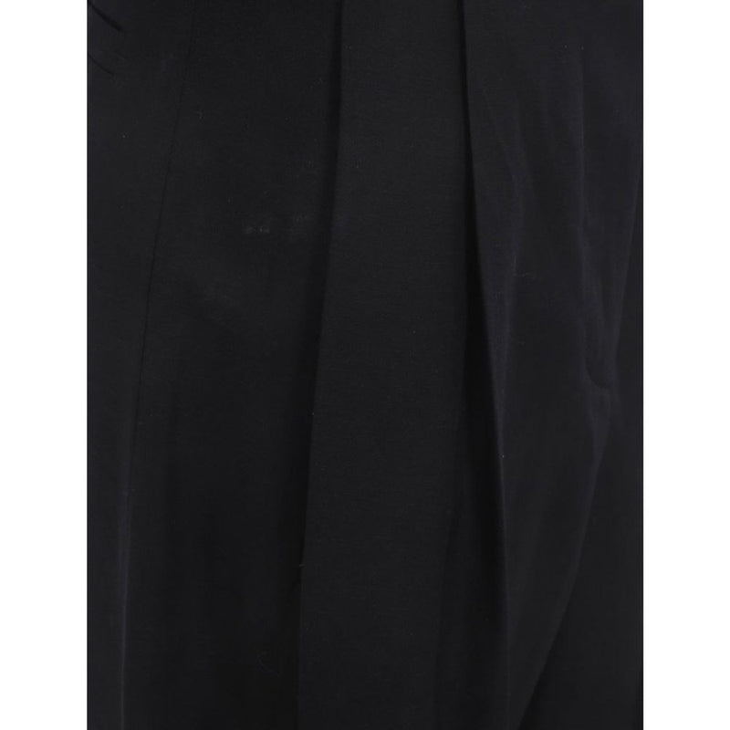 Salvatore Ferragamo Black Silk Casual Pants for Women