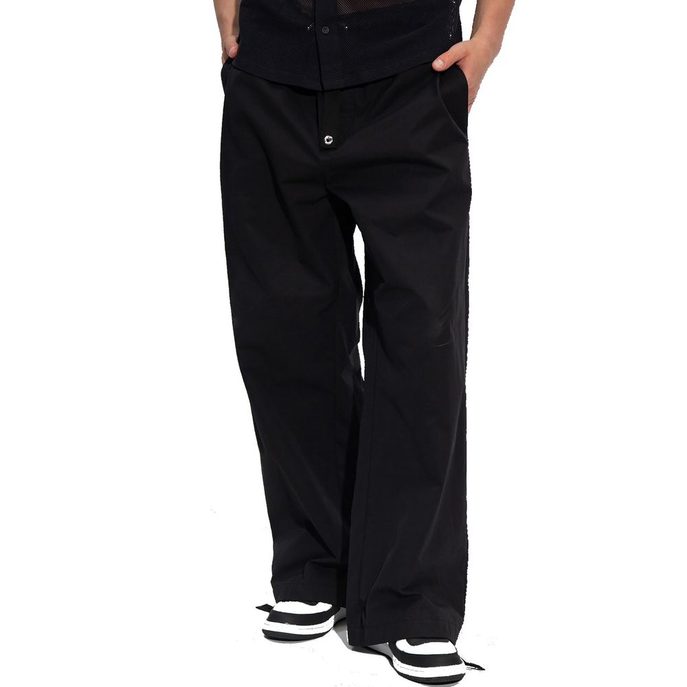 Pantalon décontracté Versace en coton noir