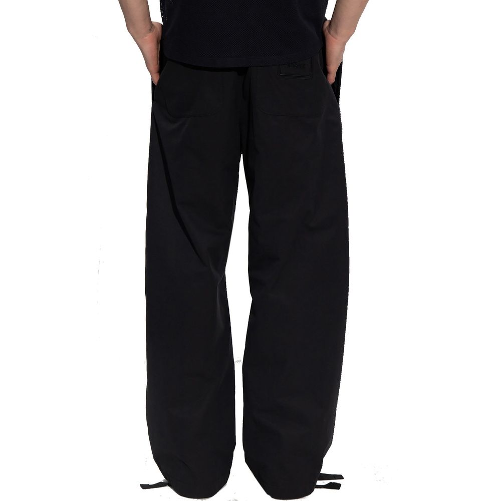 Pantalon décontracté Versace en coton noir