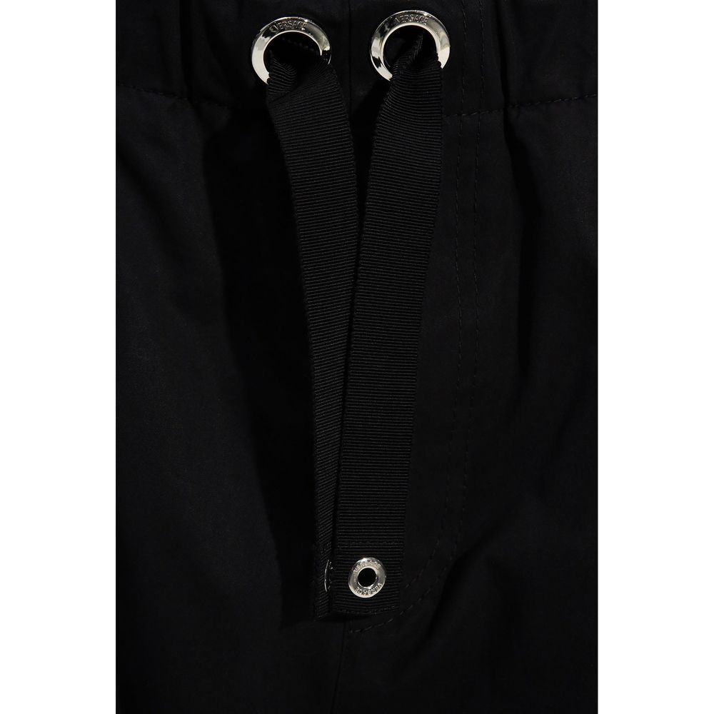 Pantalon décontracté Versace en coton noir