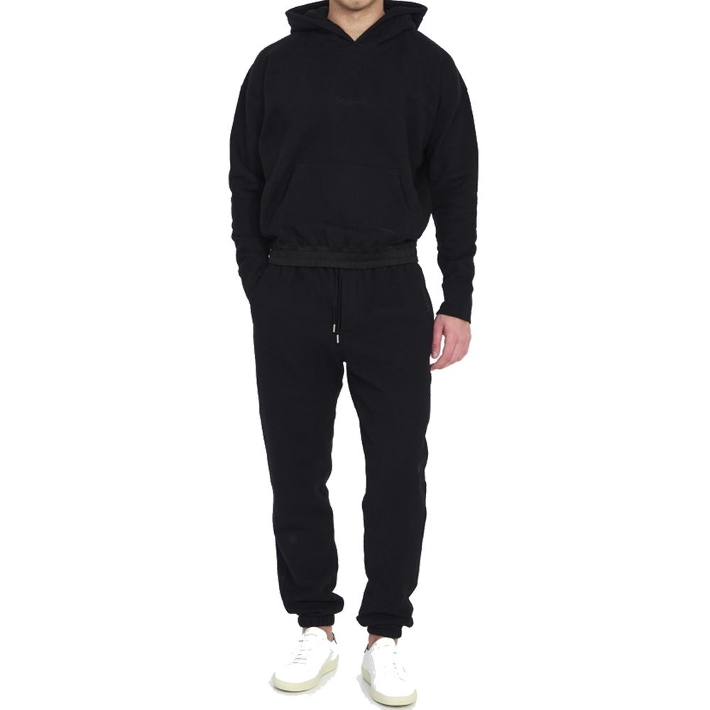 Pantalon de jogging Saint Laurent en coton noir (pantalon d'entraînement)