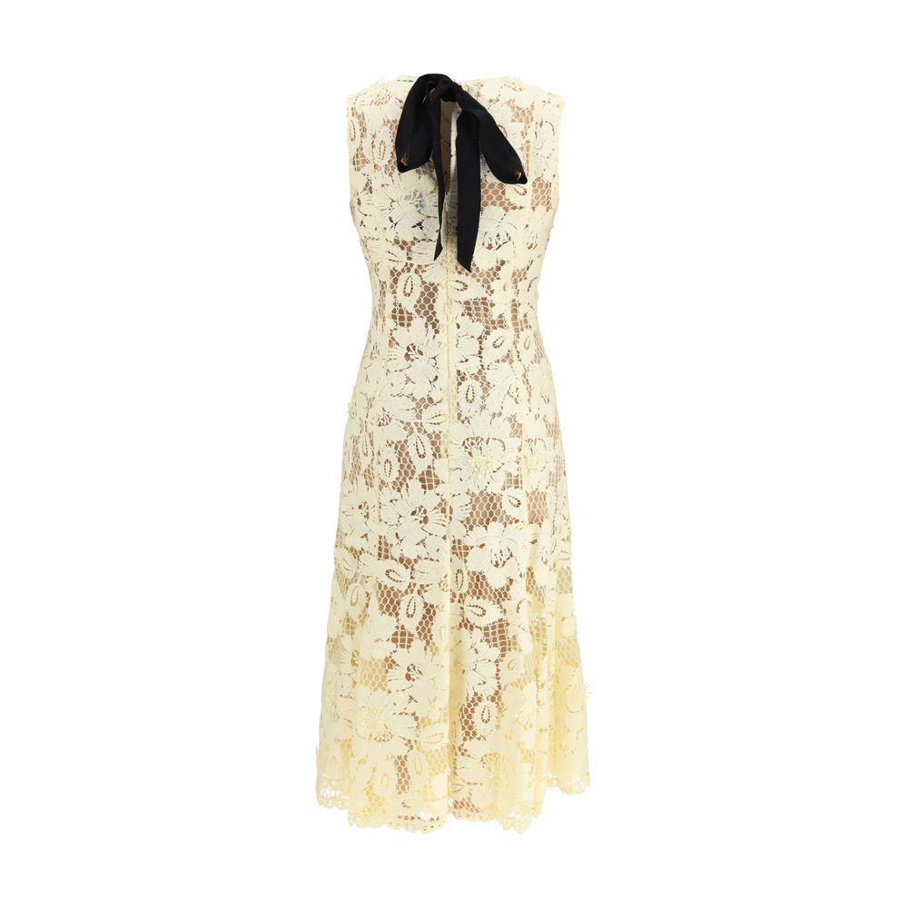 Self-Portrait Bicolor Polyester Midi Dress for Women