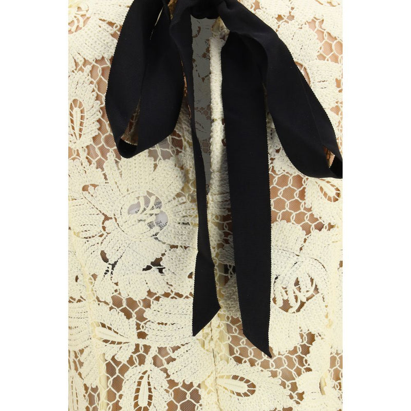 Self-Portrait Bicolor Polyester Casual Dress
