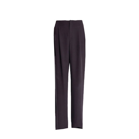 Saint Laurent Bruine Zijden Pantalon