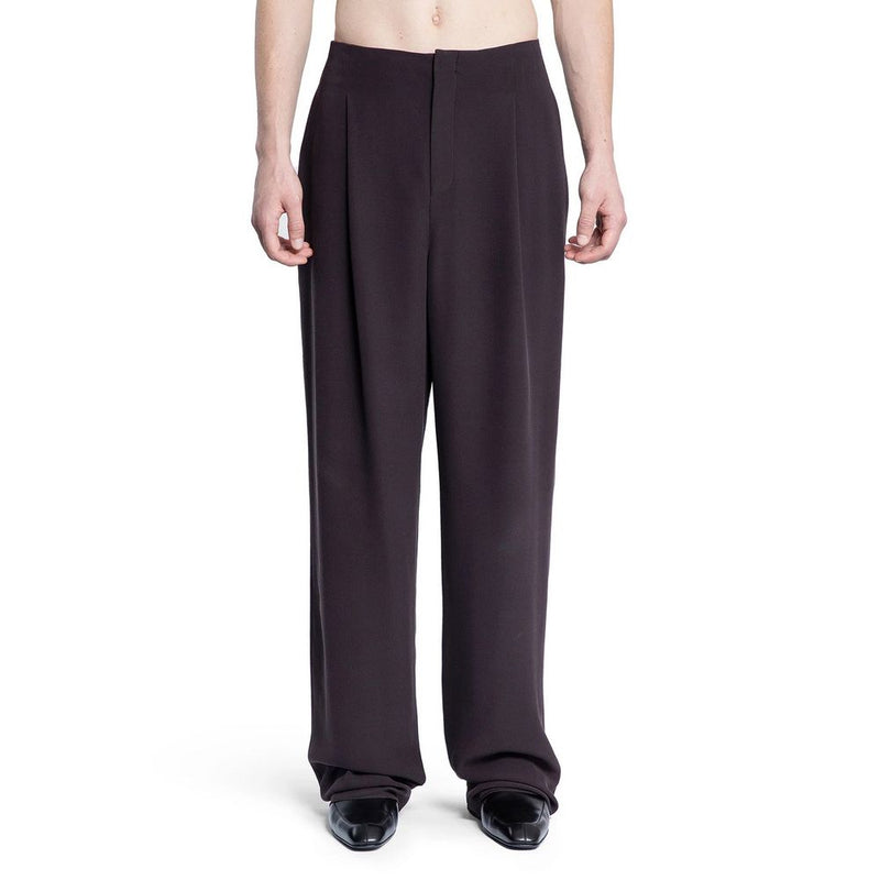 Saint Laurent Bruine Zijden Pantalon
