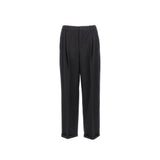 Pantalon décontracté noir en cachemire Saint Laurent