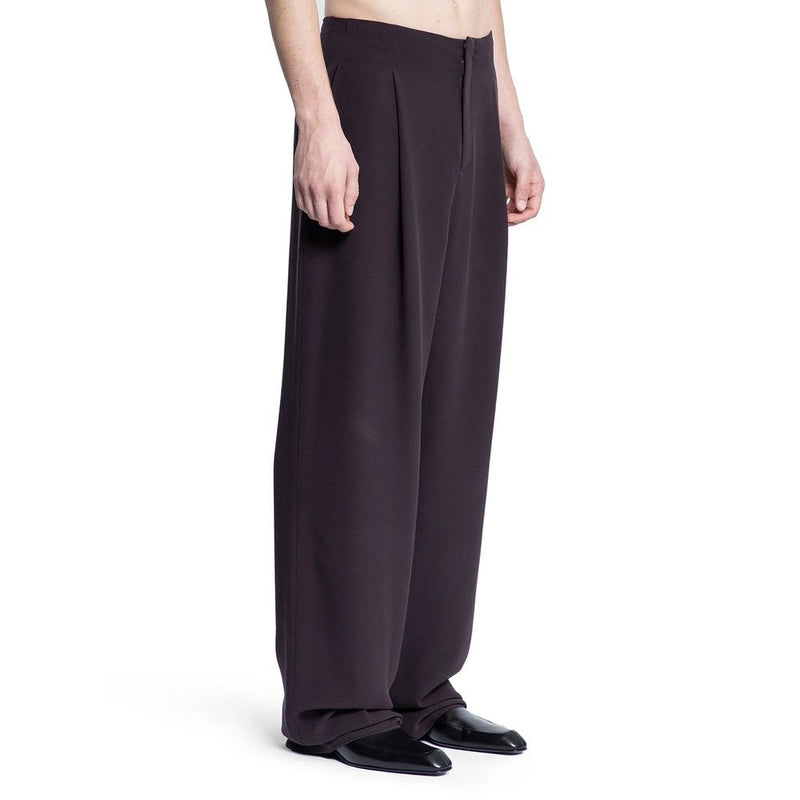 Saint Laurent Bruine Zijden Pantalon